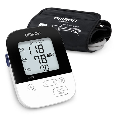 Omron 5 Series Wireless Bluetooth Upper Arm Digital Blood Pressure Monitor with Wide-Range D-Ring Cuff, Fits arms 9” to 17”, BP7250