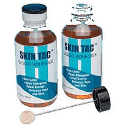 Torbot Skin Tac 8 Oz. Liquid Adhesive Barrier Bottle With Dauber Cap, Clear, Latex-Free, Hypo-Allergenic