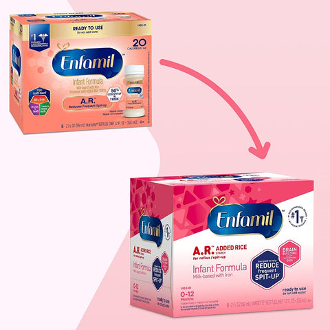 Mead Johnson Enfamil A.R. Ready-to-use with Lipil 2 оz. Bottles, Milk-based, Unflavored, 40 Calories/Unit, Non Sterile