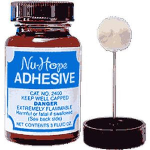 Nu-Hope Skin Adhesive 4 oz. Bottle with Applicator, Natural Rubber Based
