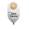 Nu-Hope Nu-Flex One-piece Post-Op Pre-cut Adult Urinary Pouch with Flutter Valve and Cap 1" Opening Round, 11" L x 5-3/4" W, 3" Adhesive Foam Pad, 24 oz., Lightweight