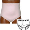 OPTIONS Ladies' Basic with Built-In Barrier/Support, Soft Pink, Right-Side Stoma, Large 8-9, Hips 41" - 45"