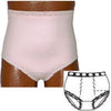 OPTIONS Ladies' Basic with Built-In Barrier/Support, Soft Pink, Dual Stoma, Medium 6-7, Hips 37" - 41"