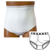 OPTIONS Ladies' Basic with Built-In Barrier/Support, White, right stoma, Medium 6-7, Hips 37" - 41"