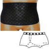 OPTIONS Open Crotch with Built-In Barrier/Support, Black, Right-Side Stoma, Large 8-9, Hips 41"-45"