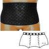 OPTIONS Open Crotch with Built-In Barrier/Support, Black, Dual Stoma, Medium 6-7, Hips 37" - 41"