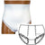 OPTIONS Ladies' Brief with Built-In Barrier/Support, White, Dual Stoma, X-Large 10, Hips 45" - 47"