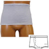 Options Ostomy Support Barrier Men's Wrap/Brief with Open Crotch and Built-in Ostomy Barrier/Support Large, Right Stoma