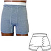 OPTIONS Men's Boxer Brief with Built-In Barrier/Support, Gray, Left-Side Stoma, Large 40-42