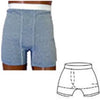 OPTIONS Men's Boxer Brief with Built-In Barrier/Support, Gray, Right-Side Stoma, Large 40-42