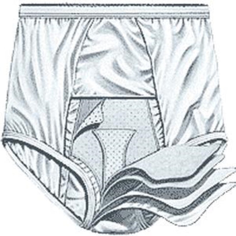 Salk HealthDri Men's Washable Briefs, Adult Underwear with Moderate Absorbency