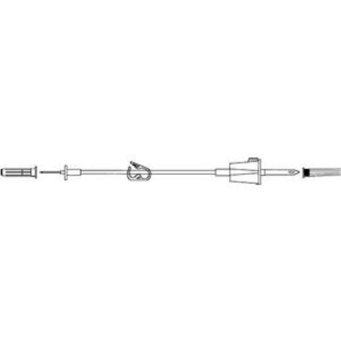 Vygon Standardbore Fluid Transfer Set with Standardbore Tubing 24" L, 4-1/50mL Priming Volume, Vented Spike, Pinch Clamp