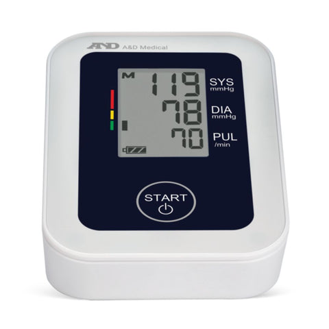 A&D Medical Essential One Button Upper Arm Digital Blood Pressure Monitor, Fits arms 8.6" to 16.5", UA-651