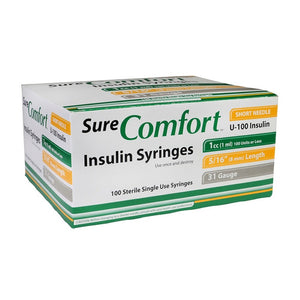 Allison Medical Sure Comfort U100 Insulin Syringes, SureComfort