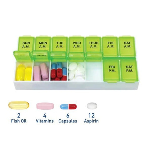 Apothecary Products Ezy Dose Twice-A-Day Pill Reminder, Pill Organizer, 67375