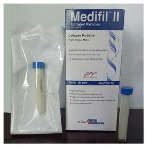 Human Biosciences Medifil II Collagen Particles Wound Dressings, 1 Gram Vial, MF-2001
