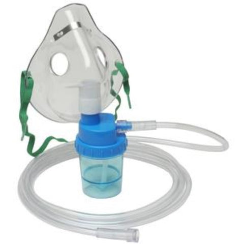Allied Healthcare Adult Aerosol Mask with Nebulizer and 7ft Smooth Tubing, 64085
