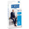 BSN Jobst For Men Knee-High Ribbed Moderate Compression Socks, Closed Toe, Medium, White