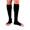 BSN Jobst For Men Ribbed Knee-High Firm Compression Socks, Open Toe, Large Full Calf, Black