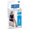 BSN Jobst Women's UltraSheer Thigh-High Moderate Compression Stockings with Silicone Lace Band, Closed Toe, Large, Natural