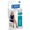 BSN Jobst Women's UltraSheer Thigh-High Firm Compression Stockings with Silicone Lace Band, Closed Toe, Medium, Natural