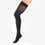 BSN Jobst Women's Ultrasheer Thigh-High Extra Firm Compression Stockings with Silicone Dot Border, Closed Toe, Medium, Classic Black
