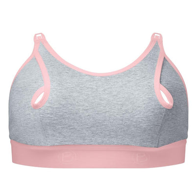 Clip and Pump Hands-Free Nursing Bra Accessory, Dove Heather, Large
