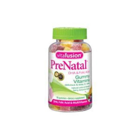 Vitafusion Prenatal Gummy Vitamins, Lemon and Raspberry Lemonade, Folic Acid and DHA