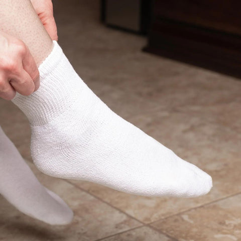 CareApparel CareActive Diabetic Ankle Socks-Quarter Length Socks, 2 Pairs