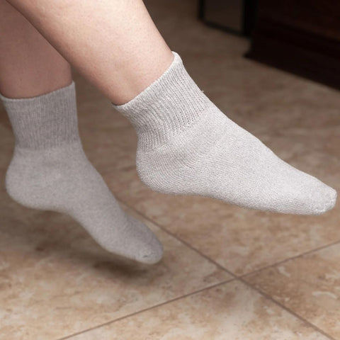 CareApparel CareActive Diabetic Ankle Socks-Quarter Length Socks, 2 Pairs