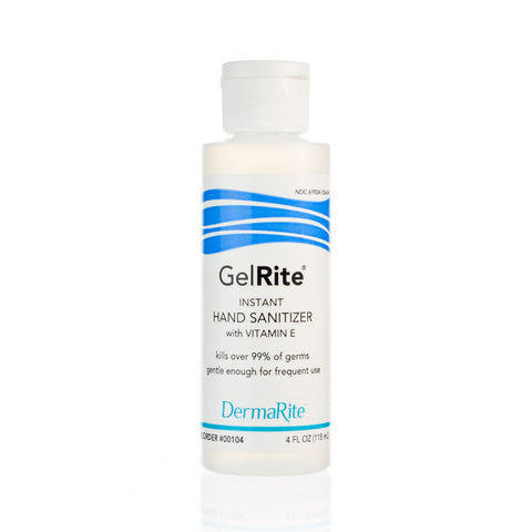 DermaRite GelRite Hand Sanitizer Moisturizing Formula, Instant Germ Eliminator with Vitamin E Enriched, 00104