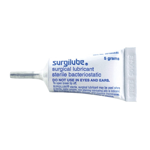 Surgilube Surgical Lubricant 5 grams Snap-Off Metal Tube, Sterile, Bacteriostatic