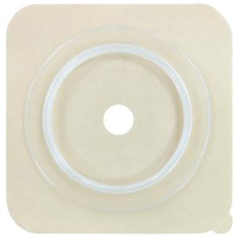Securi-T USA Two-Piece Cut-to-Fit Extended Wear Solid Hydrocolloid Wafer without Collar 4" x 4", 2-1/4" Flange