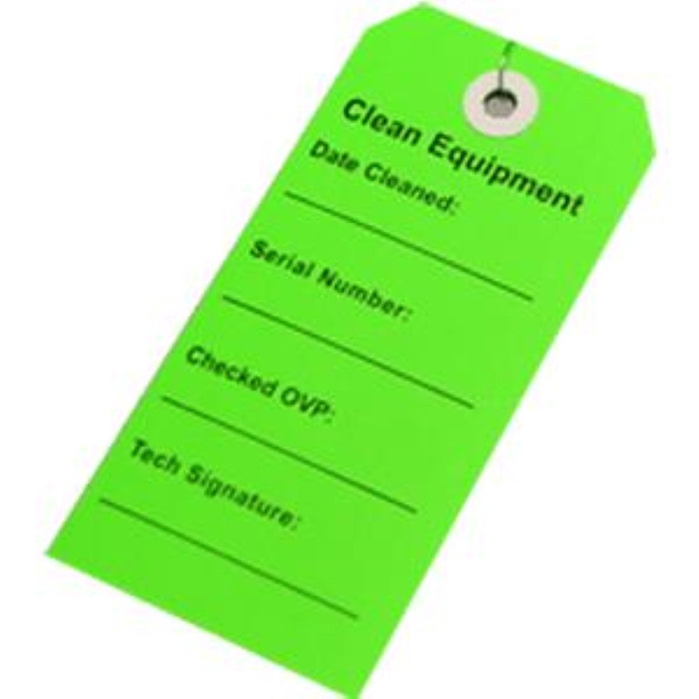Elkay Plastics Clean Equipment Tag, 2-5/16
