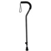 Drive Medical Offset Aluminum Cane with Tab-Loc Silencer, Black, 29" to 38" Height Adjustment