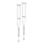Medline Standard Youth Aluminum Walking Crutches, Patient Height 4'6" - 5'2",  MZI104018