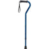 Drive Medical Aluminum Offset Cane with Gel Grip Blue Crackle, 30" to 39" H Handle, 1" W Tubing