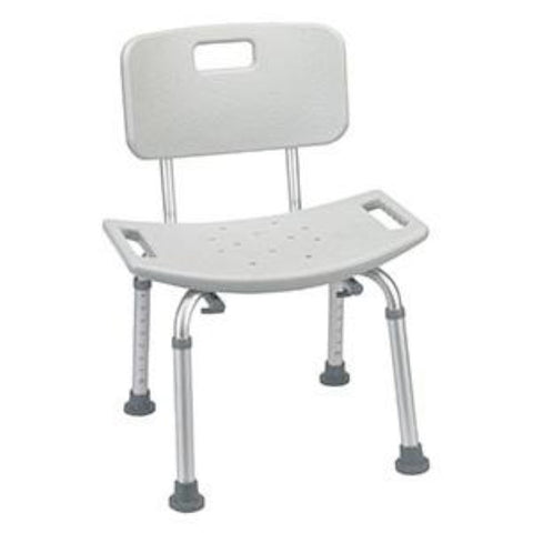Drive Medical Deluxe Knockdown Aluminum Bath Chair with Removable Back, 19-1/2" H x 19-1/4" W x 11-1/2" D Seat