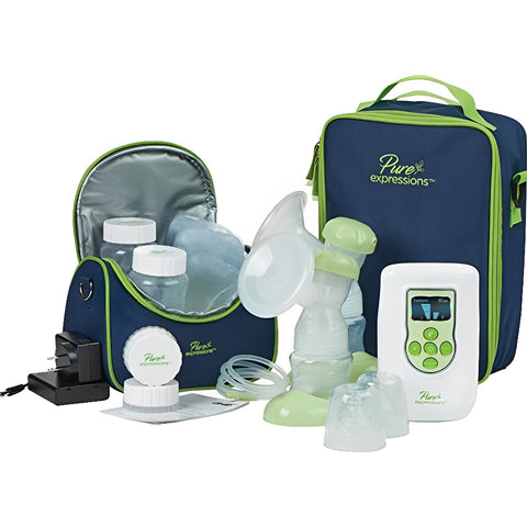 Drive Pure Expressions Dual Channel Portable Electric Breast Pump with Designer Carry Bag, Pump with 28 State Options, BPA-Free