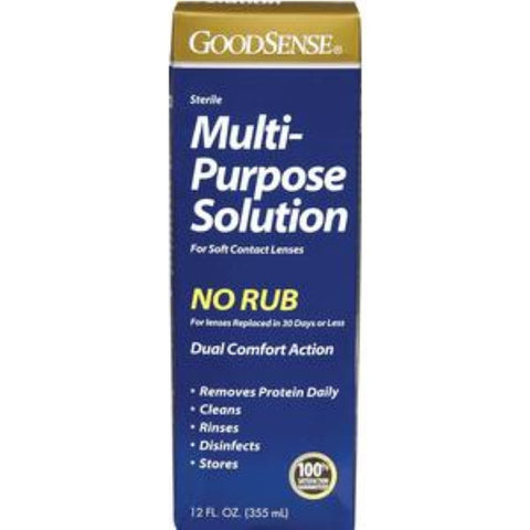 Geiss Destin & Dunn GoodSense Multi-Purpose Saline Solution for Soft Contact Lenses, 12 oz., Sterile, 00020