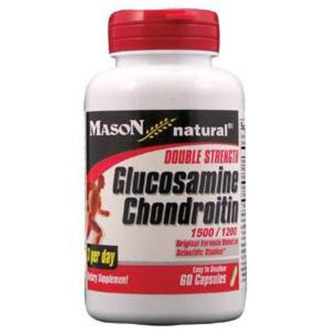 Mason Vitamins Glucosamine Chondroitin 1500/1200 Double Strength Capsule 60 Count, 3 Per Day