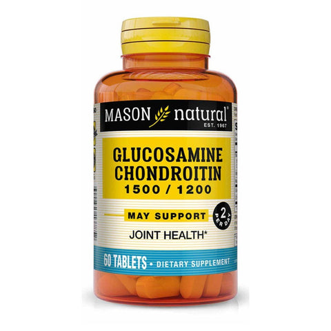 Mason Vitamins Glucosamine Chondroitin 1500/1200 Super Maximum Strength Tablet 90 Count, 2 Per Day