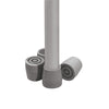 Medline Guardian Rubber Replacement Utility Tips, 3/4" OD Tube, Gray, Heavy-duty Rubber, G01182