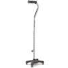 Medline Guardian Select Adult Quadlite Quad Cane, Chrome, Up to 300 lb Weight Capacity, Soft Foam Handgrip, G05845S