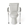 Medline Guardian Aluminum Toilet Safety Rail, Up to 300 lb Support, Adjustable Handles, Rotate Back, G30300