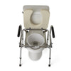 Medline Steel Padded Drop-Arm Commode, 350 lb Weight Capacity, G98204