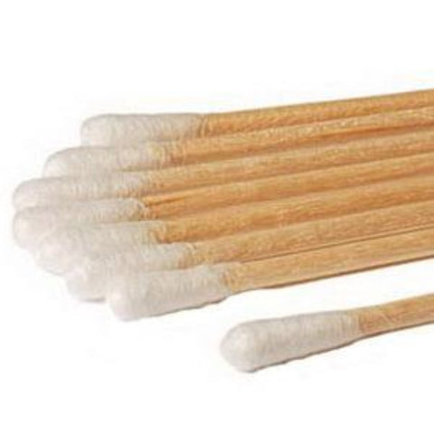 Puritan Cotton Tipped Applicator with Rigid Wood Handle 6" Overall Length, 1/5" Dia x 5/8" L Tip, 1/10" Dia x 5-4/5" L Handle, Regular Head, Nonsterile, CE Marked
