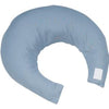 Hermell Products Comfy Crescent Pillow with Blue Satin Zippered Cover, One Size Fits All