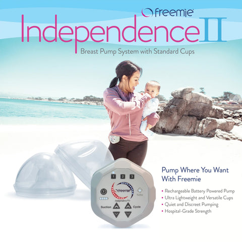 Freemie Independence II Standard Double Electric Portable Breast Pump with 100+ Pump Settings, Hospital-Grade