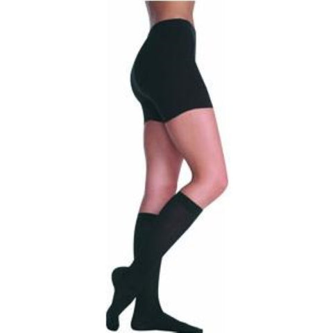 Juzo Soft Knee-High Compression Stockings, Black, Size 2 Short